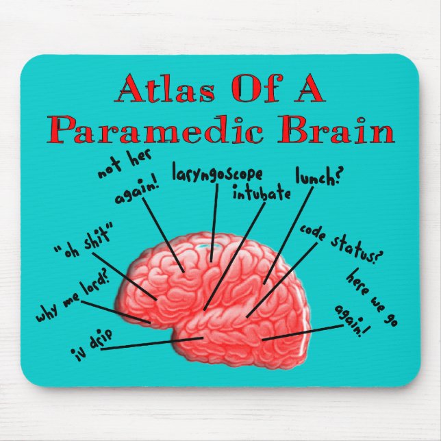 Atlas of a Paramedic Brain Mouse Pad (Front)