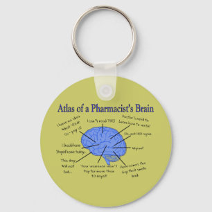 Atlas Of A Pharmacist's Brain-Hilarious Keychain