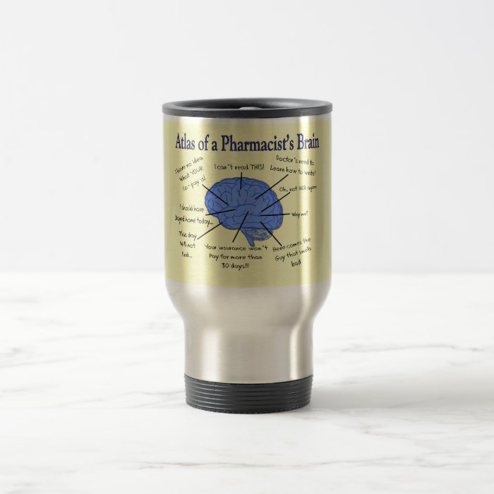 Atlas Of A Pharmacist's Brain Hilarious Coffee Mugs