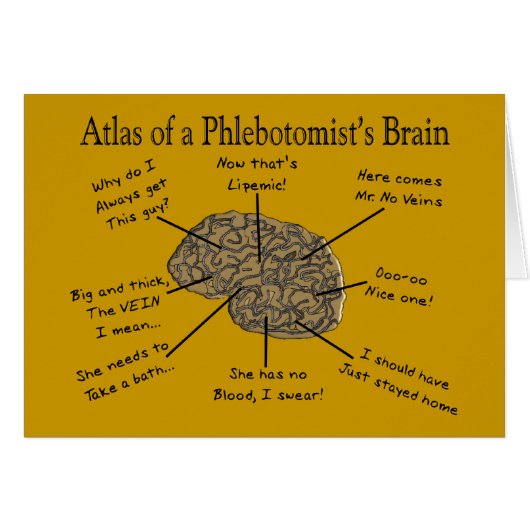 Atlas of a Phlebotomist's Brain Cards (Front Horizontal)