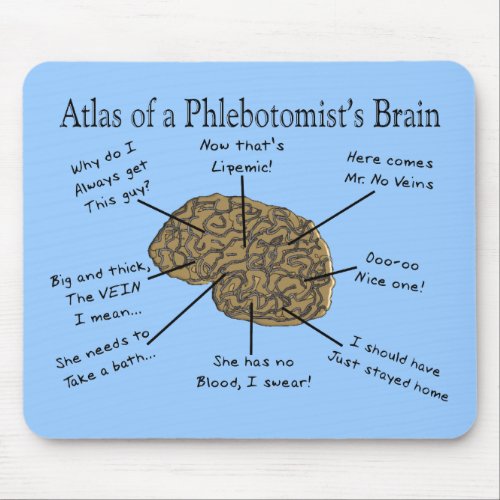 Atlas of a Phlebotomists Brain Mouse Pad