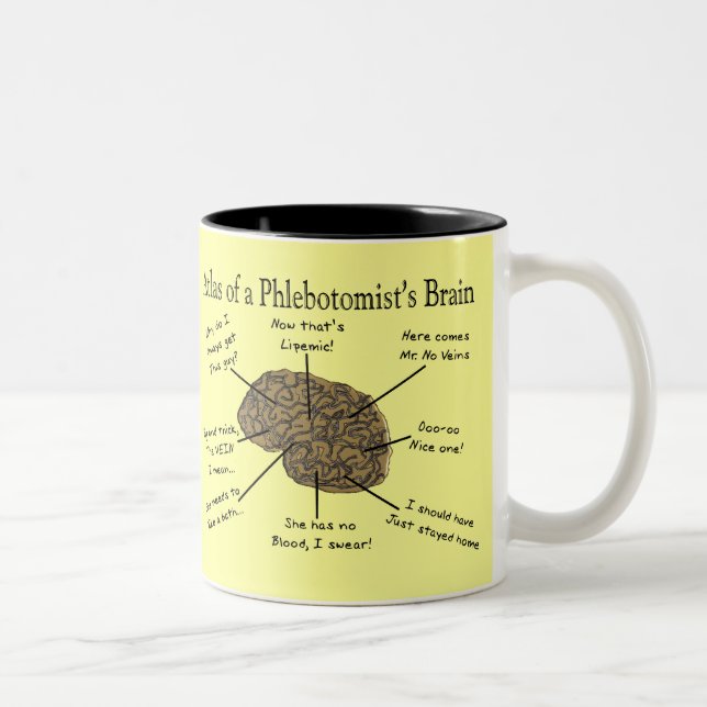 Atlas of a Phlebotomist's Brain Two-Tone Coffee Mug (Right)