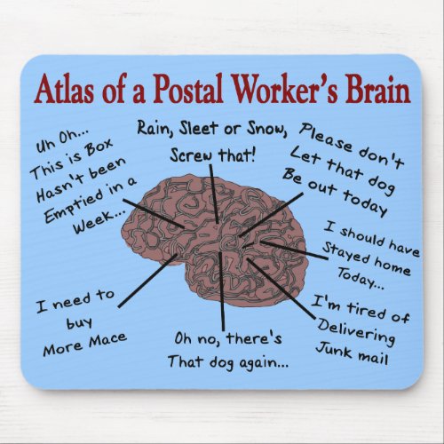 Atlas of a Postal Workers Brain Mouse Pad