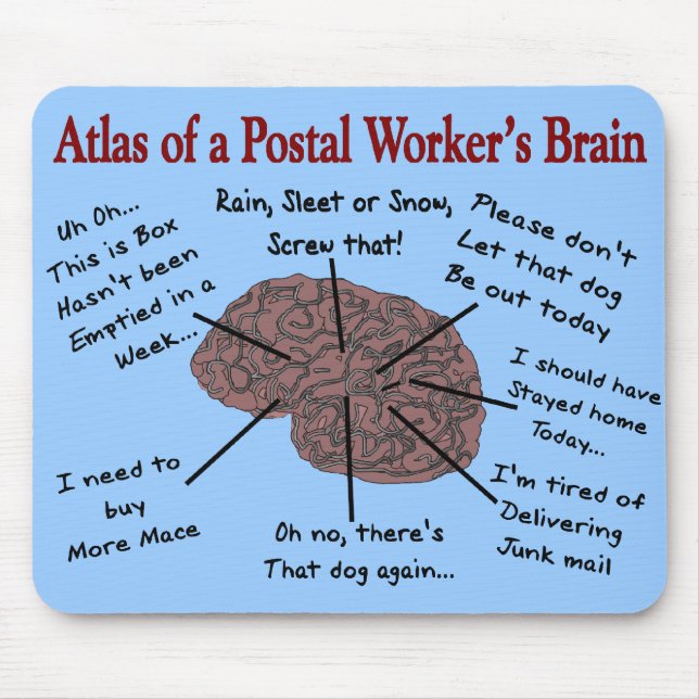 Atlas of a Postal Worker's Brain Mouse Pad (Front)