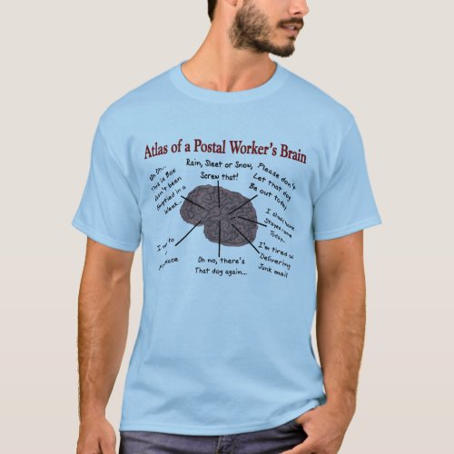 Atlas of a Postal Workers Brain T_Shirt