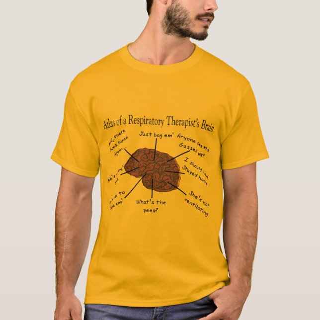 Atlas of a Respiratory Therapist's Brain II T-Shirt (Front)