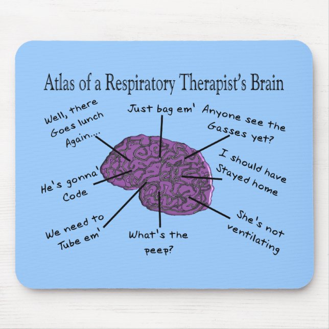 Atlas of a Respiratory Therapist's Brain Mouse Pad (Front)