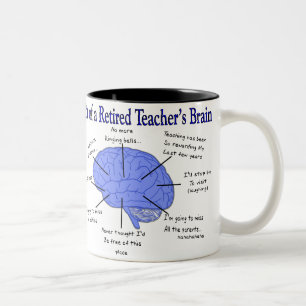 Atlas of a Retired Teacher's Brain Two-Tone Coffee Mug