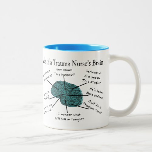 Atlas of a Trauma Nurses Brain Two_Tone Coffee Mug
