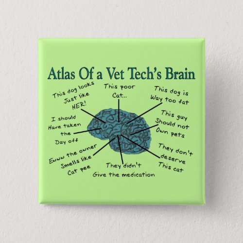 Atlas of a Vet Techs Brain Button