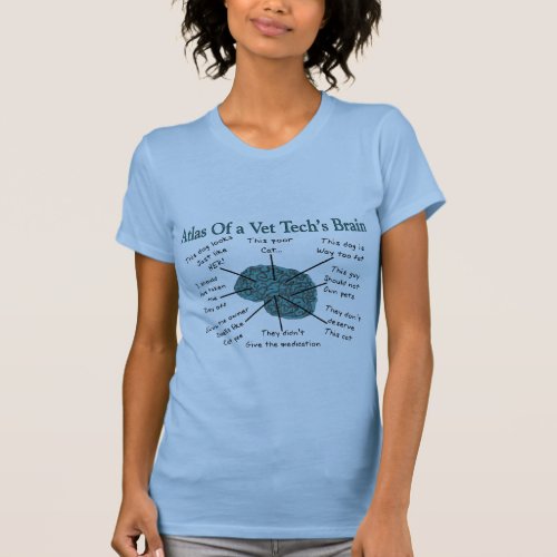 Atlas of a Vet Techs Brain T_Shirt