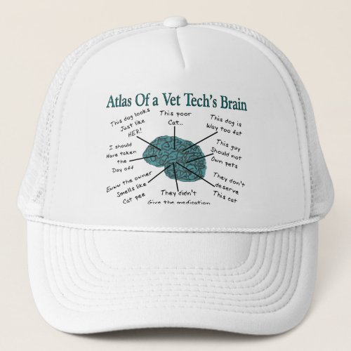 Atlas of a Vet Techs Brain Trucker Hat