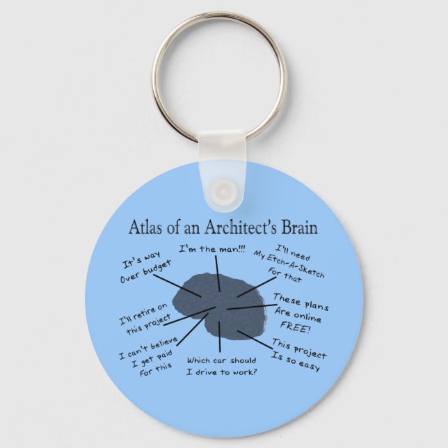 Atlas of an Architect's Brain Keychain (Front)