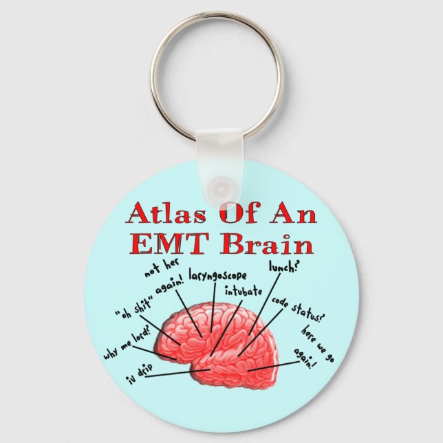 Atlas Of An EMT Brain Keychain (Front)