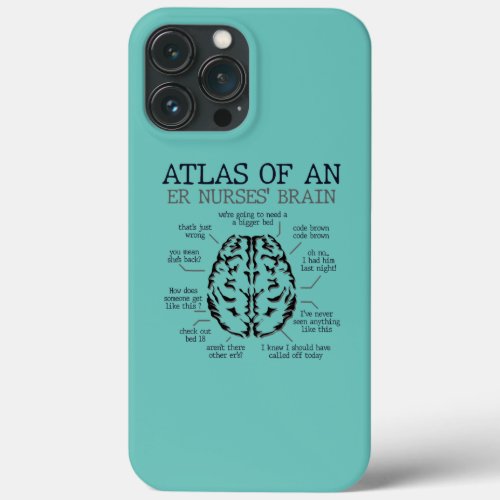 Atlas Of An ER Nurse Brain ER Nurse Emergency iPhone 13 Pro Max Case