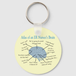 Atlas of an ER Nurse's Brain Gifts Keychain