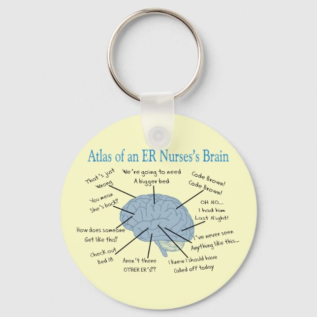 Atlas of an ER Nurse's Brain Gifts Keychain (Front)
