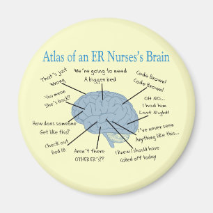 Atlas of an ER Nurse's Brain Gifts Magnet