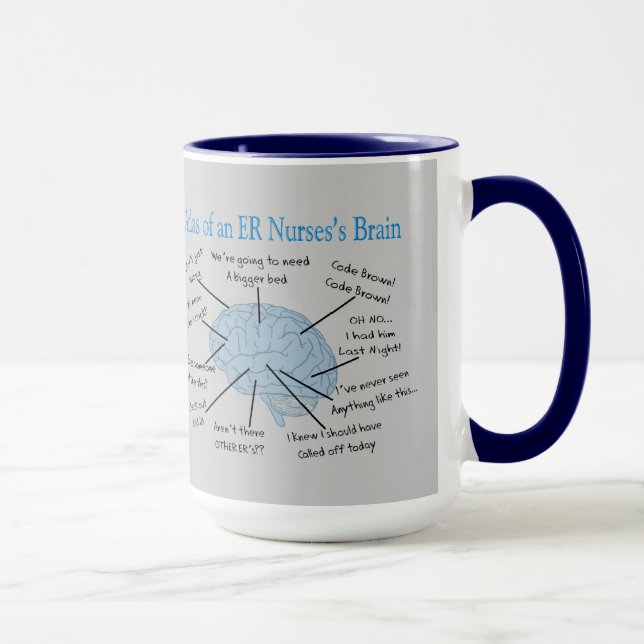 Atlas of an ER Nurse's Brain  Mug (Right)