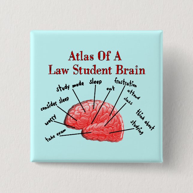Atlas of Law Student Brain Button (Front)