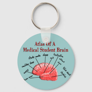 Atlas of Medical Student Brain Keychain