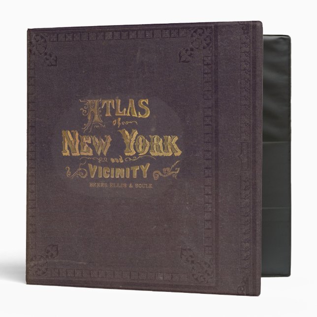 Atlas of New York vicinity Binder (Front/Inside)