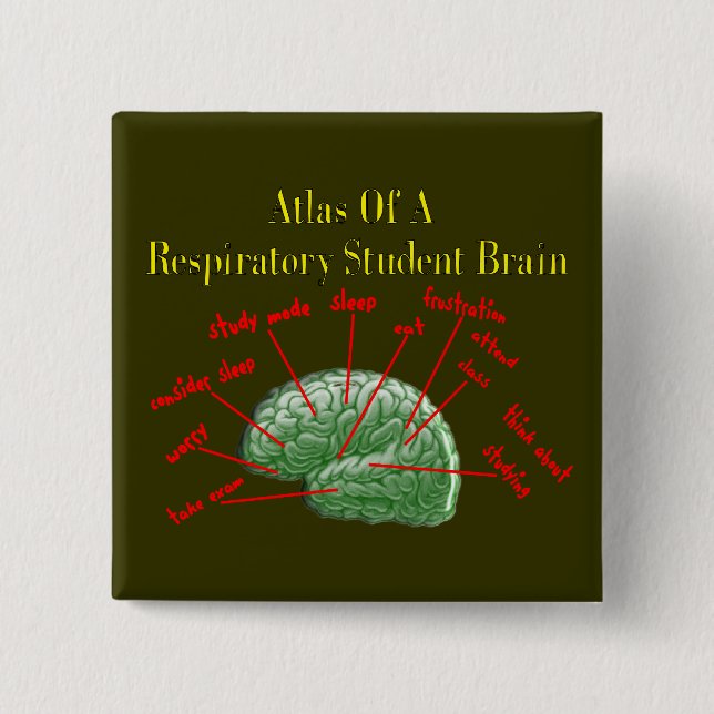 Atlas of Respiratory Student Brain Gifts Button (Front)