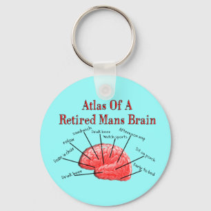Atlas of Retired Mans Brain Keychain