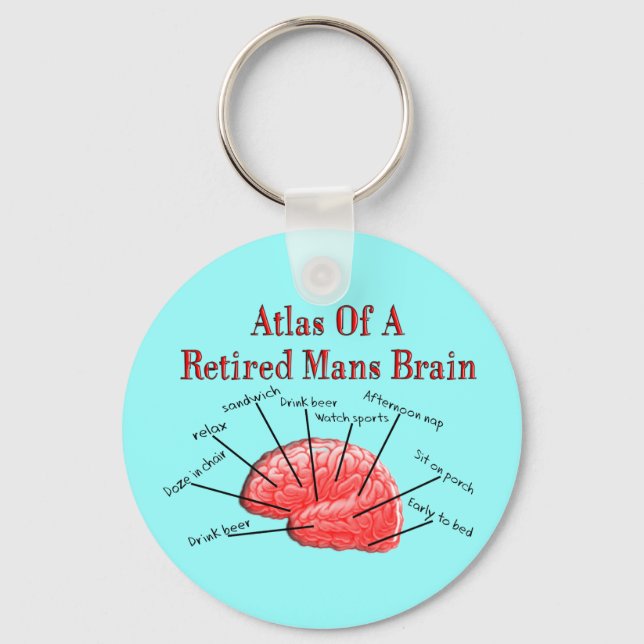 Atlas of Retired Mans Brain Keychain (Front)