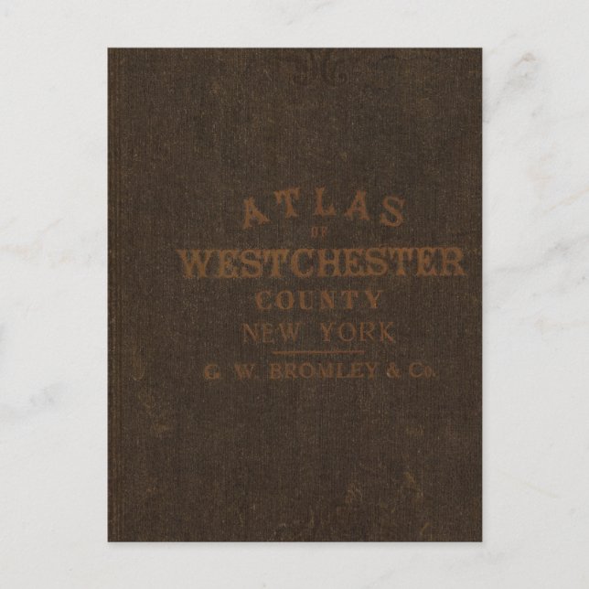 Atlas of Westchester County, NY Postcard (Front)