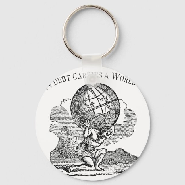 Atlas Shrugged / Debt Quote Keychain (Front)