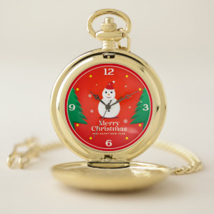Atlas Space Christmas Retro Humor 2025  Pocket Watch