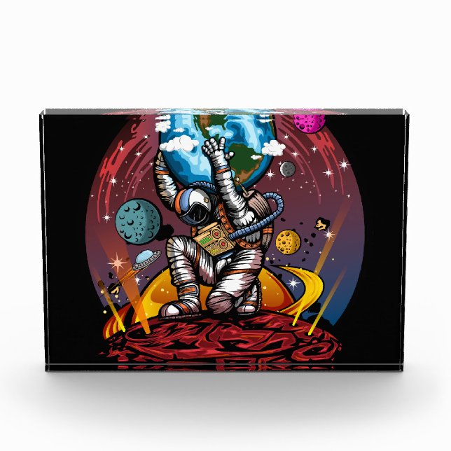 Atlas Space Man Acrylic Award (Front)