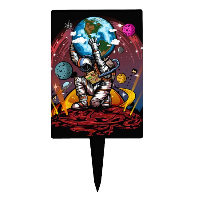 Atlas Space Man Cake Topper (Front)