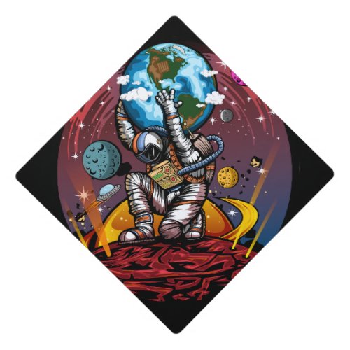 Atlas Space Man Graduation Cap Topper