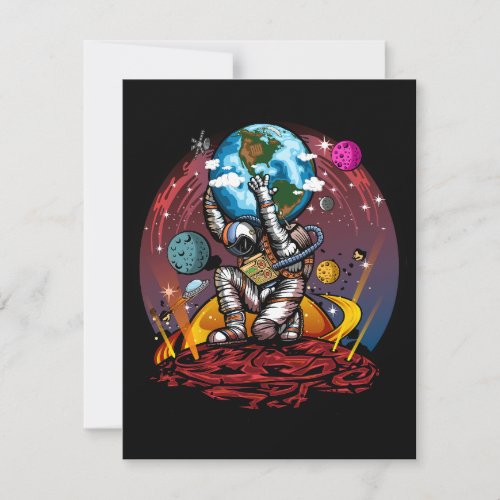 Atlas Space Man Holiday Card