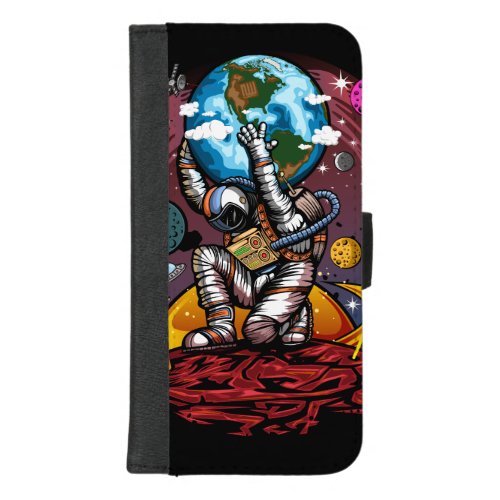 Atlas Space Man iPhone 87 Plus Wallet Case