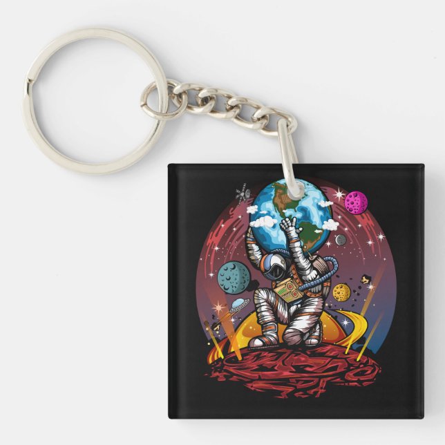 Atlas Space Man Keychain (Front)