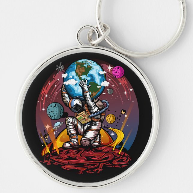 Atlas Space Man Keychain (Front)