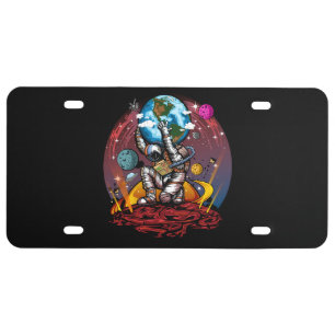 Atlas Space Man License Plate