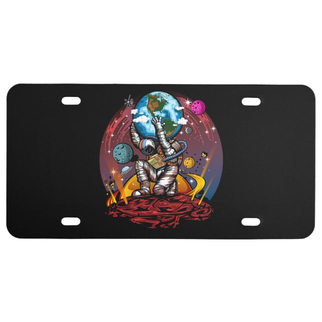 Atlas Space Man License Plate (Front)