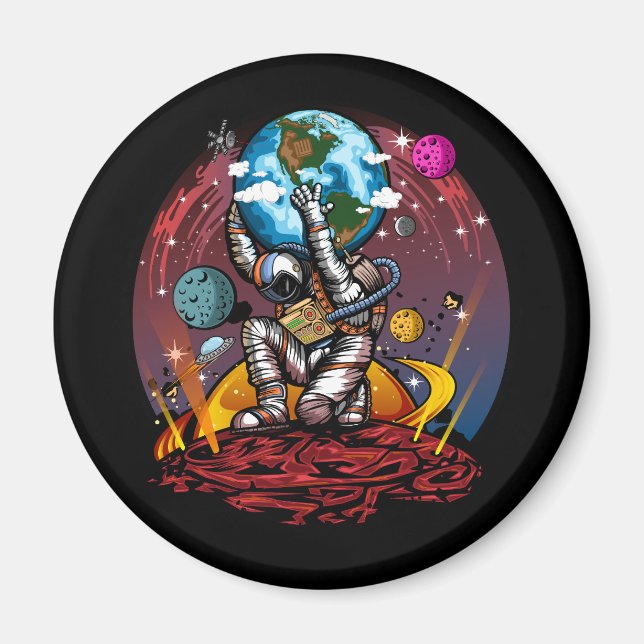 Atlas Space Man Magnet (Front)