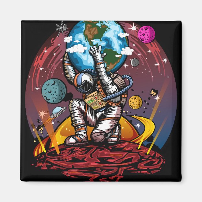 Atlas Space Man Magnet (Front)
