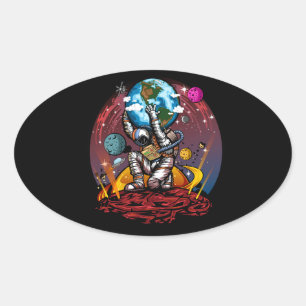 Atlas Space Man Oval Sticker