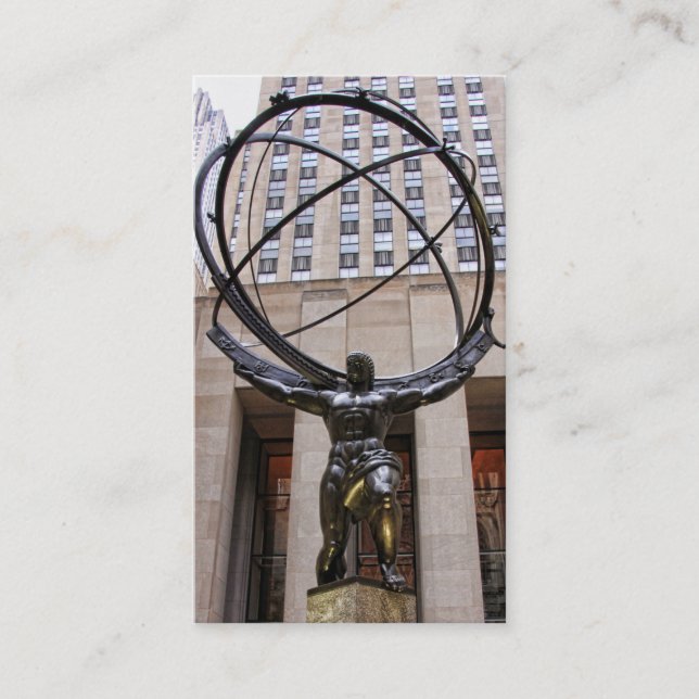 Atlas Statue, Rockefeller Center, NYC Business Card (Front)