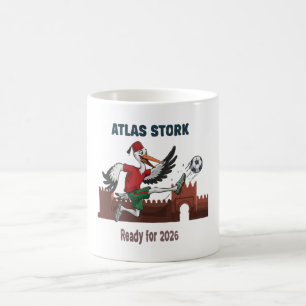 Atlas Stork Morocco Football 2026 Sports Mascot Coffee Mug
