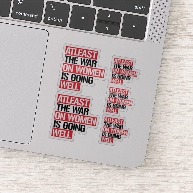 Atleast the War on Women is going well Sticker (Detail)
