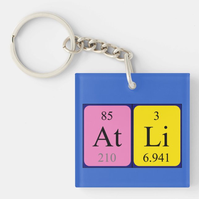 Atli periodic table name keyring (Front)