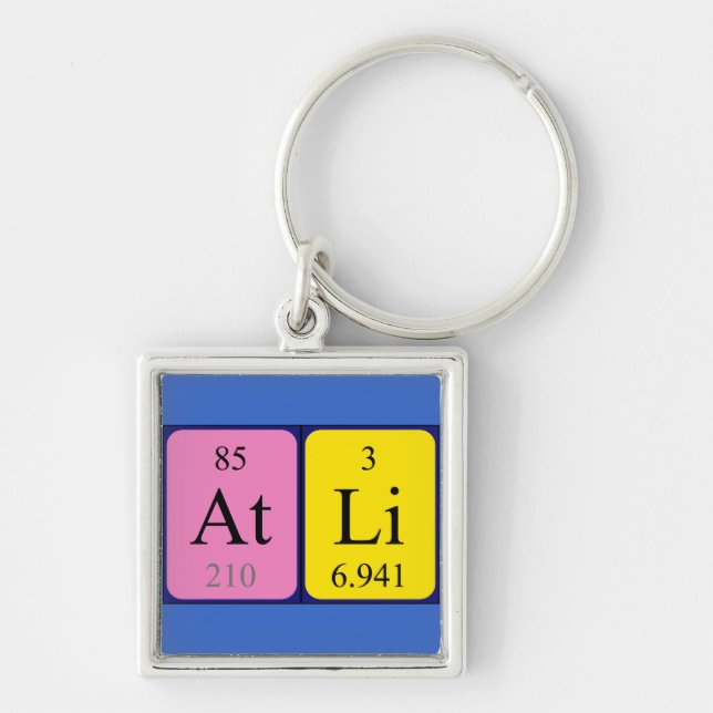 Atli periodic table name keyring (Front)