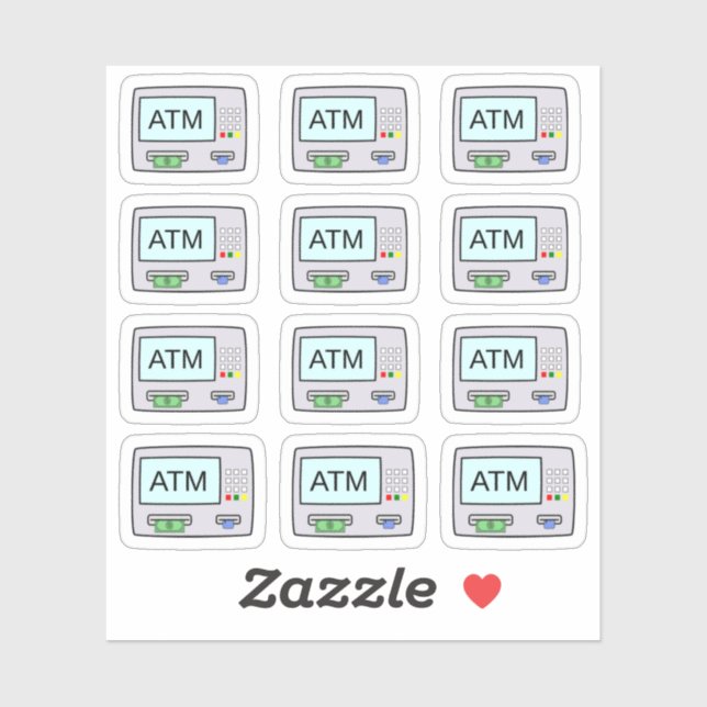 ATM Machine Withdrawal Pay Day Reminder Planner Sticker (Sheet)